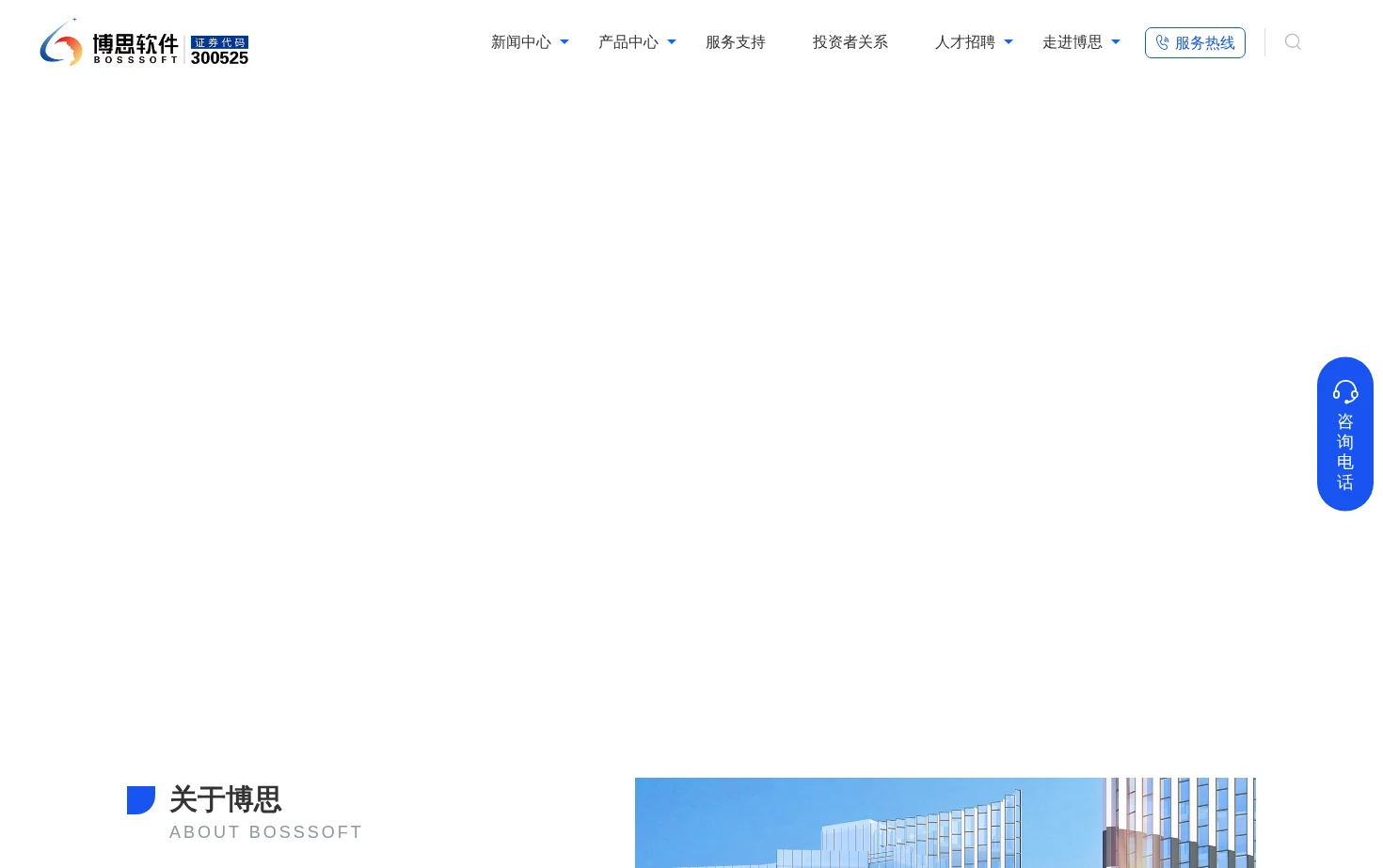 博思软件 页面快照